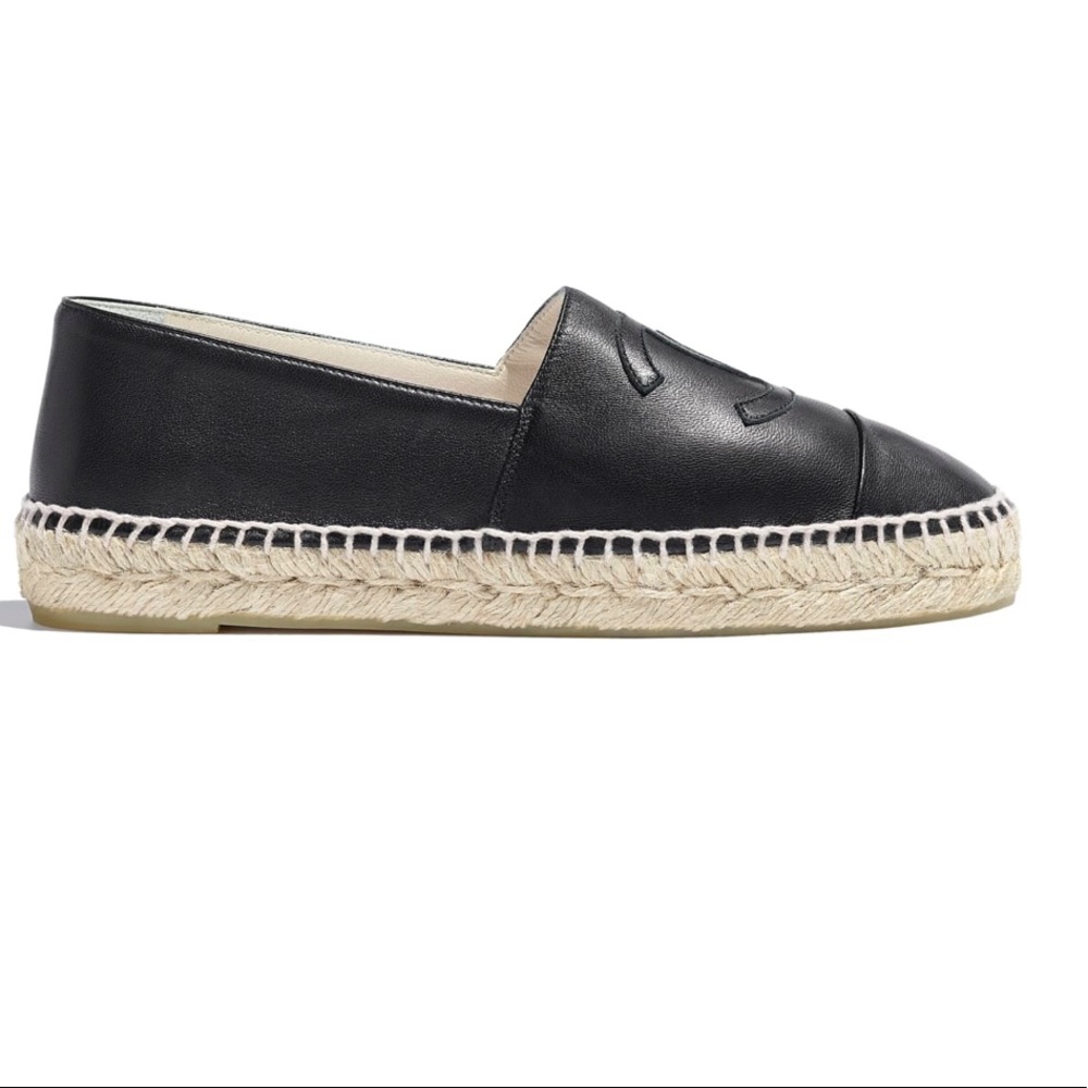 *SOLD* Chanel Black Leather Espadrilles